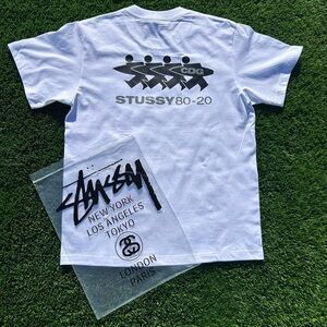 Stussy White Crew Neck Tee